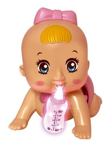 Muñeca Luly Gatea Mamadera Luz Y Sonido Rie Y Llora Ditoys