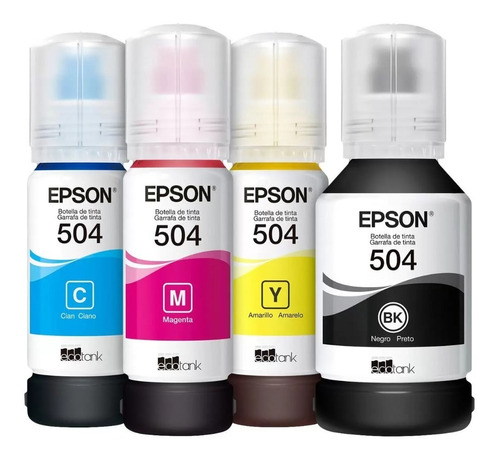 Kit Tinta Original Epson L6161 L4150 L4160 L6191 L6171 T504 