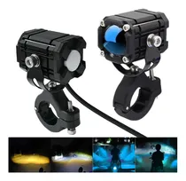 Comprar 2 Faros Luces Led Auxiliares 4 Modos Lupa Para Moto