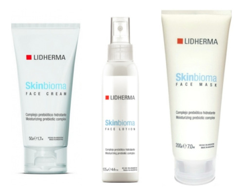 Kit X3 Skinbioma Locion,crema Y Mascara Lidherma Prebioticos