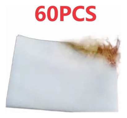 60 Hojas Papel Flash Chispa 50x20cm C/u Magia Truco Fuego