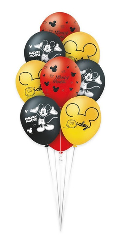 Balão - Bexiga Mickey - 25 Unidades