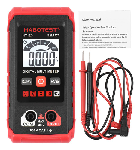 Habotest Ht123 Multimeter Digital Auto Rms Real 2,000