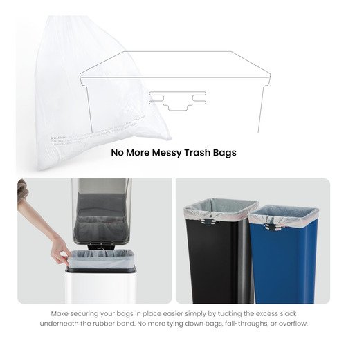 Basurero De Cocina 50 Litros Acero Inoxidable Con Forro Dobl