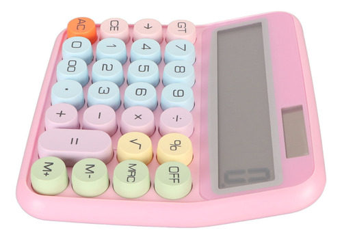 Calculadora Eletrônica De Mesa Mecânica Colorida De 12 Dígit