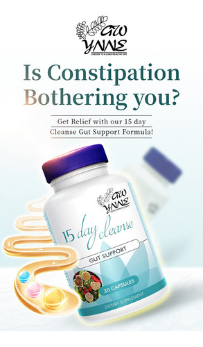 15 Day Cleanse Advanced Detox Desintoxicación Intestinal Sin Olor 30 Cápsulas en Botella Gwynne Sin sabor