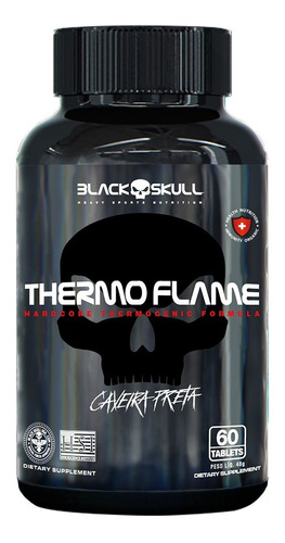 Thermo Flame 60 Tablets - Caveira Preta - Black Skull