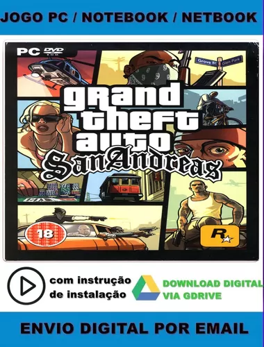 Cd GTA San Andreas Para Computador ou Notebook