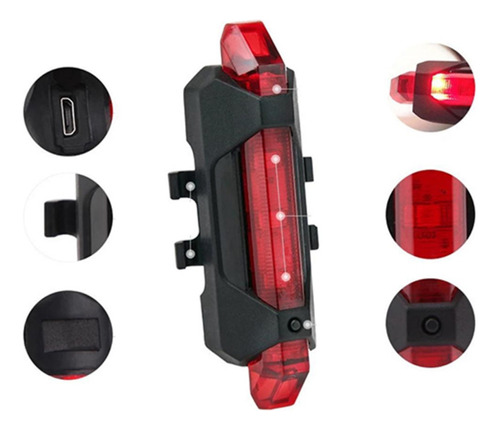 Luz Bicicleta Led Recargable Usb Ciclismo Luces Blanca Usb ®