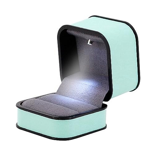 Caja Regalo Para Anillos De Cuero Pu Monanoat