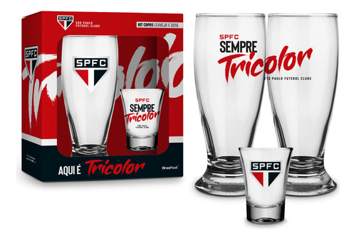 Kit Copo Cerveja Munich E Dose Ole Times Futebol - Sao Paulo