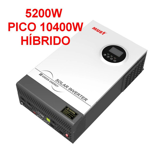 Imagen 2 de 8 de Inversor Solar Hibrido Must 5kw/10kw 48v 220v 80a Onda Pura