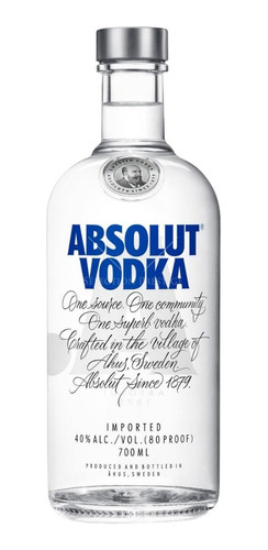 Vodka Absolut 700ml. Clásico