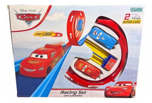 Cars Pista Con Lanzador Y 2 Autos Disney Pixar Ditoys
