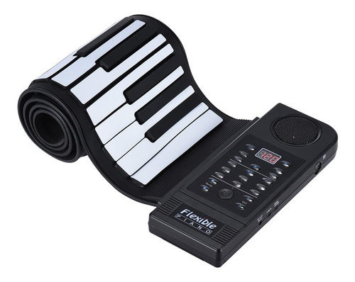 Piano Midi Electrónico Enrollable Portátil 61 Teclas