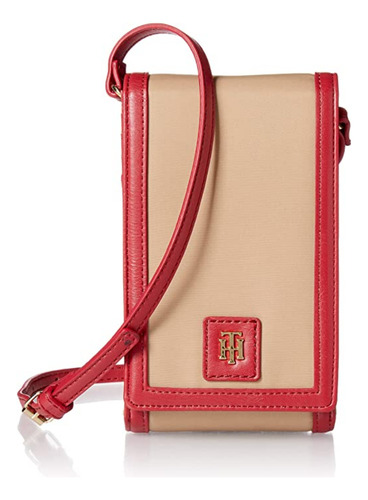 Cartera O Crossbody Mini Porta Celular Tommy Hilfiger - Beig