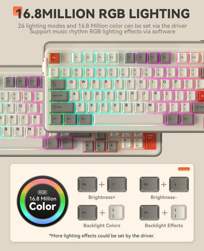 Teclado Mecánico Inalámbrico Dareu Ek98pro, Teclado De Juego