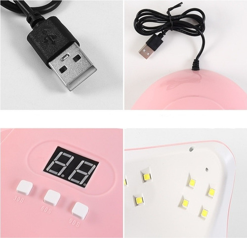 Lámpara Para Uñas 54w Led Uv Digital Display Temporizador