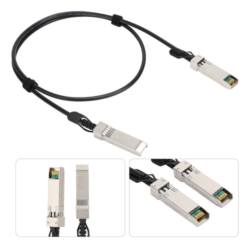 Cable De Pvc Sfp A Sfp Dac De 25 Gbps Negro Para Enrutadores