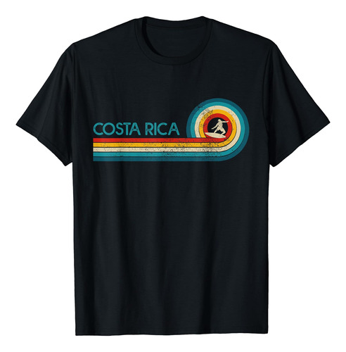 Costa Rica Surf Vintage Beach Surfer Surfing Camiseta De Reg