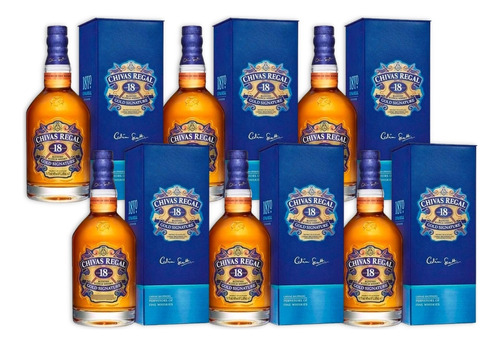 Chivas Regal Whisky 18 Años Gold Caja X6u 750ml C/estuche