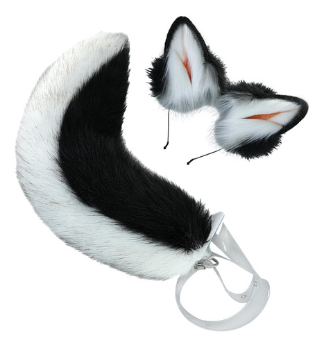 2 Unids Shiba Inu Orejas Diadema Con Cola Tocado Cosplay