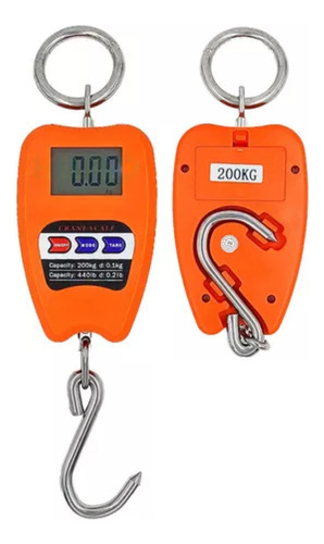 B¡scula Balanza Colgante Ganchodigital Lcd Portátil 200kg Naranja