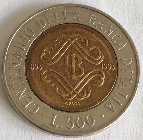 Moneda Conmemorativa Italia, Banca De Italia, Bimetálica.