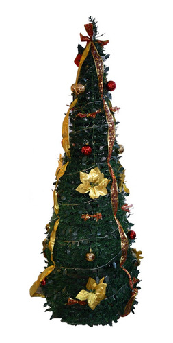 Arbol De Navidad 1.80 Cm Decorado + Luces  Leds Incluido