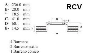 Disco Frenos Delantero Para Chevrolet Chevy Monza 2009