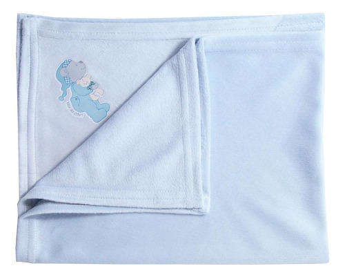 Cobertor Para Boneca Baby Alive Azul Laço De Fita