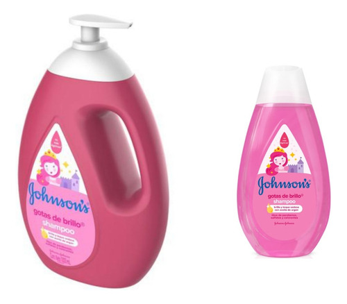 Kit Shampoo Johnson's Baby Gotas De Brillo 1 Litro + 200ml