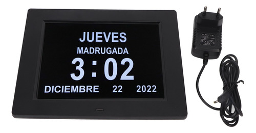 Reloj Electrónico De 8 Pulgadas, Calendario Digital, Atenuac
