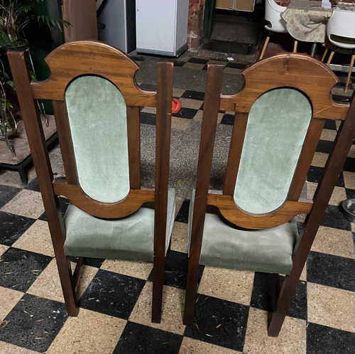 Sillas Estilo Ingles Para Tapizar. Valor X 2. 44 X 109 X 40. Marrón Claro Verde (Usado)