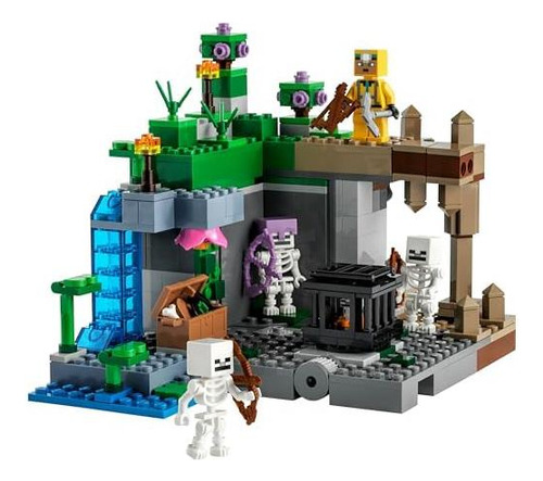 Lego Minecraft La Mazmorra Del Esqueleto Con Cuevas, Figuras