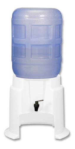 Dispensador Botellón De Agua Plastico Grifo Soporte Botellón Color Blanco BUHOGAR