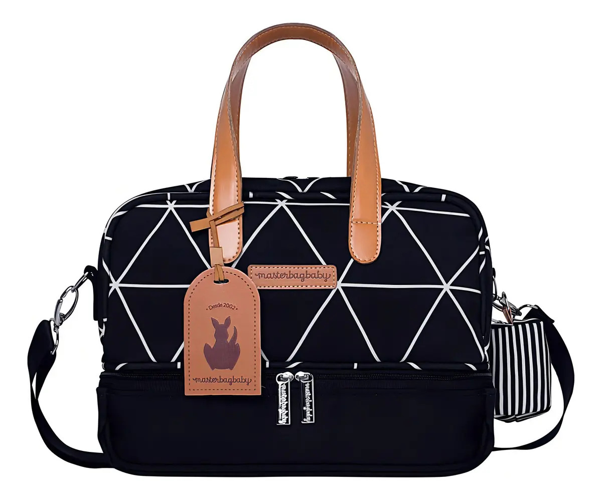 Bolsa Maternidade Térmica Masterbag Baby Preto Compartimentos Térmicos
