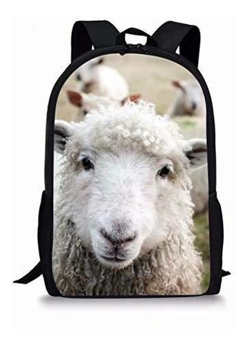 Bookbags For School Sheep Print Backpack Personalized For Gi