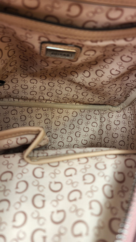Backpack Guess Bb928730 Nueva 100 % Original Con Etiqueta Rosa Palo Estampado Níquel Rosa Pálido