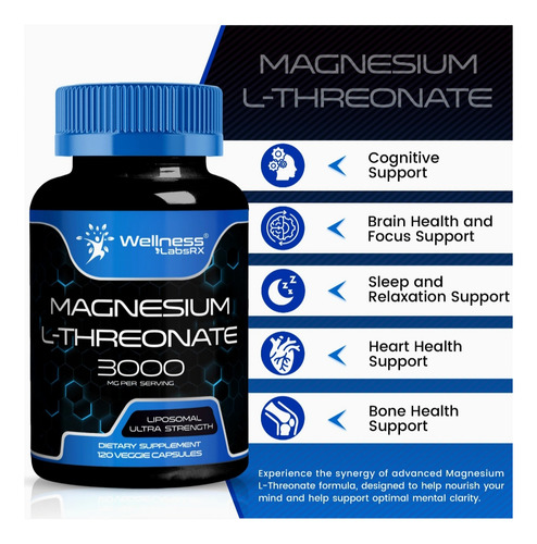Magnesium L-threonate Wellness Labsrx Entrega Inmediata