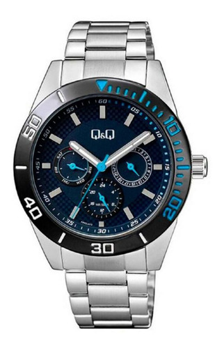 Reloj Para Hombre Q&q Classic Aa42j412y Plateado