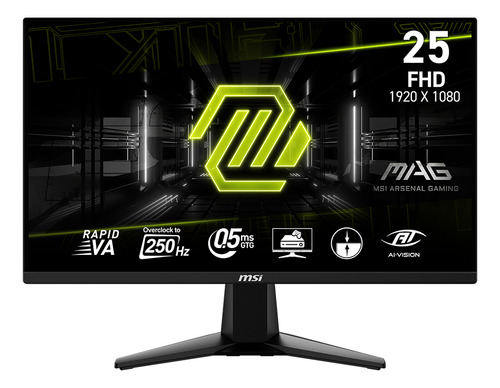 Monitor Msi 255xfv 25 Fhd 250hz 0.5ms Hdr 1x Dp 2x Hdmi