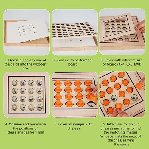 Juego De Tablero De Memoria De Madera Montessori 3 1