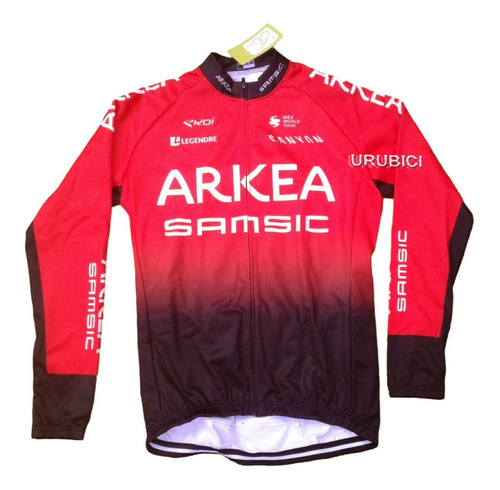 Campera De Ciclismo T.  Xl Afelpada C/bolsillos Detras Arkea