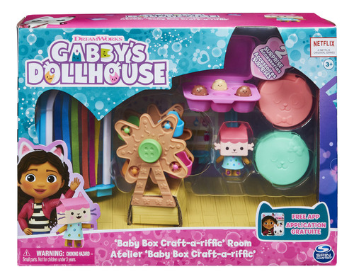 Gabby's Dollhouse, Sala De Manualidades,figura Bebé Caja