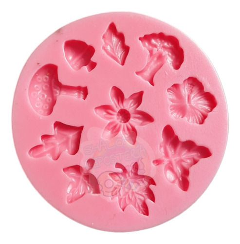 * Molde Silicon Flor Hojas Fondant Cupcakes Chocolate *