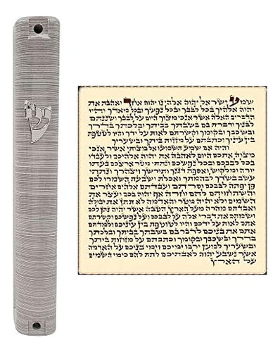 Imagen 1 de 5 de Waterproof Jewish Mezuzah Case With Scroll 3d Metal Painted 