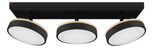 Plafón Wow Wood 3 Luces Led Máx Potencia Buena Luz
