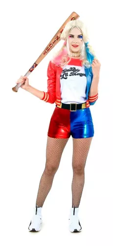 Fantasia Arlequina Para Crianças Meninas Cosplay Suicídio Esquadrão De  Halloween Camiseta Coringa Shorts Todos Os Acessórios Conjunto