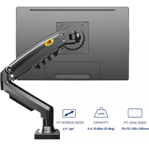 Soporte Monitor Neumático Escritorio Base Xl 17 32 Pulgadas
